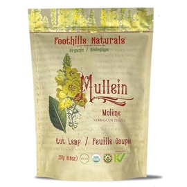 Foothills Naturals Foothills Naturals Mullein Leaf Organic - 250g /8.8oz, 400+ Servings, Lung health