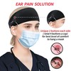 ABAMERICA Headbands with Button for Mask, Wide Nurses Headbands Non