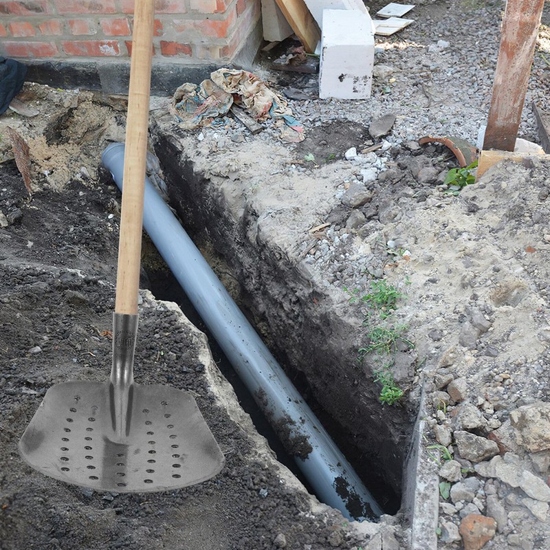 Homoyoyo Sewer Drainage Leakage Spade Tools Metal Sifting Shovel Tool