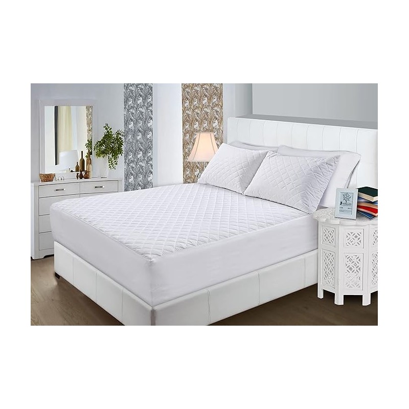 Quilted Pillow Protector Pack, Zipped Pillow Covers Pack, Soft &