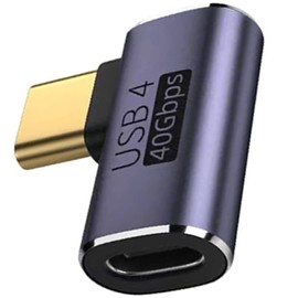 USB Type C Converter Adapter, L Shape 40Gbps (Set of 1, Left L Shape), Suptopwxm 90 Degree Male Female USB4.0 Fast Charging, PD Charging, Fast Data Transfer, 100W/5A & 8K@60Hz Video Output Type C