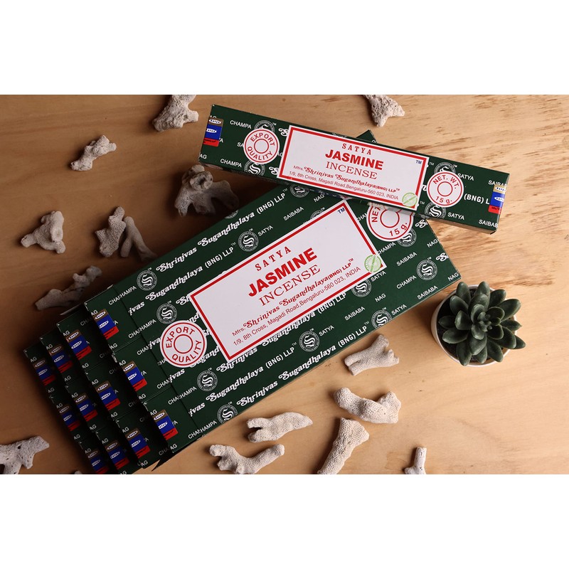 EARTH Satya Jasmine Incense Sticks 15 GMS (Pack of 12)