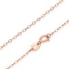Collar de cadena de plata de ley de 1 mm,