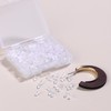 Forise 500Pcs Clear Silicone Earring Backs 3mm Hypoallergenic Rubber Column