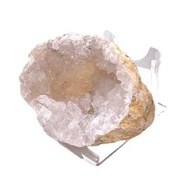 Steinfixx Steinfixx Kristall Geode | Quarzgeode | offen | incl. Acrylst?nder | Glcksgeode | herrliche Kristalle I 60-70mm I Geodenh?lfte