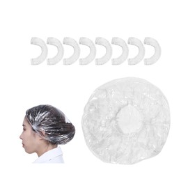 Yamlnke Disposable Shower Cap, Large Size,Thick Clear Plastic Elastic Showcaps, for Home, Hotel, Hair Salon, Travel (One Size, Count, 30)