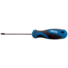 Draper No.2 100mm PZ TYPE Soft Grip Screwdriver | Manual Hand Tool | Phillips Head Driver | Chrome Vanadium Steel Blade Screwdriver | 48928