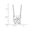 Sterling Silver LOVE Heart Necklace with Chain