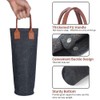 Single Bottle Wine Tote Bag Portable Felt Insulated Padded Thermal