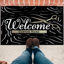 VictoryStore Custom Beauty Salon Doormat 36 by 60 Inches, Welcome Beauty Salon Door Mat, Tufted Loop Top, Durgan Rubber Backing