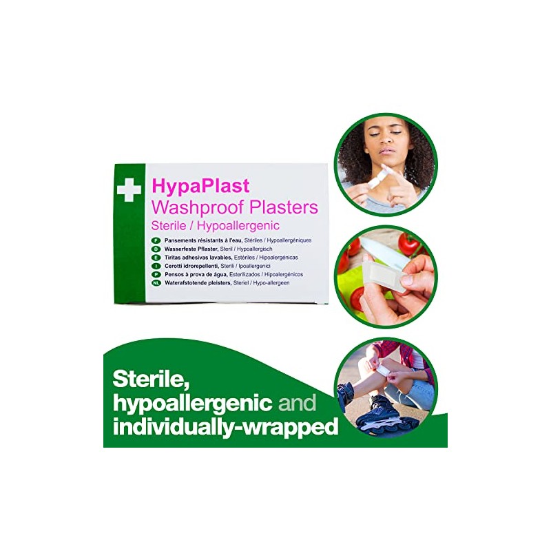 Safety First Aid Group HypaPlast Clear Washproof Assorted (Pack of