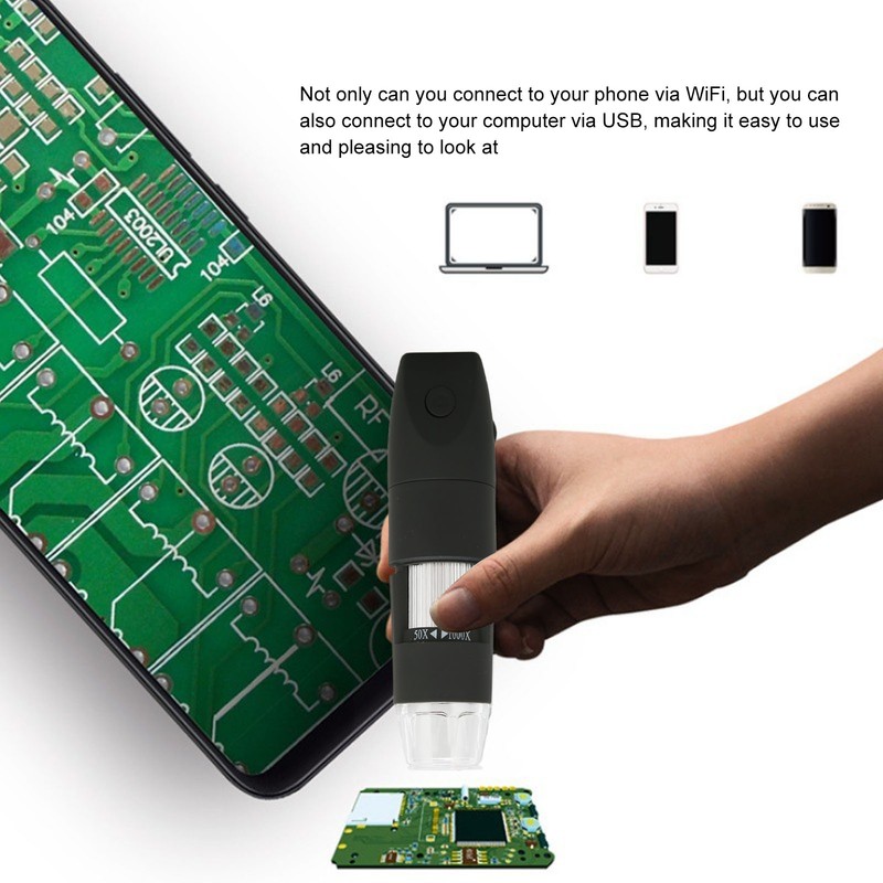 Wireless Digital Microscope Mini Handheld 8 LED HD Microscope Camera