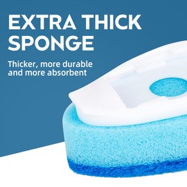 DishWand Refills Sponge 6, Dish wand Refill Replacement Sponges Heads Non Scratch Heavy Duty Dishwashing Scrub Dispensing Brush with Handle Soap Dispenser Scrubber Cleaning Tool for Kitchen Dishwasher
