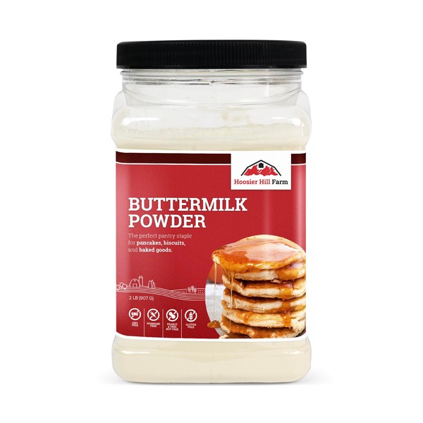 Buttermilk Powder by Hoosier Hill Farm, 2LB (Pack of 1) | Perfect for baking, pancakes and as a replacement for liquid buttermilk