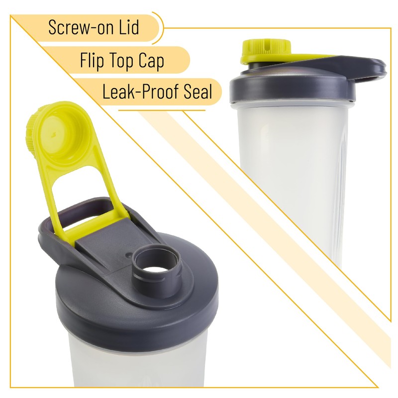 Mr. Pen- Shaker Bottles for Protein Mixes with Twist Cap,