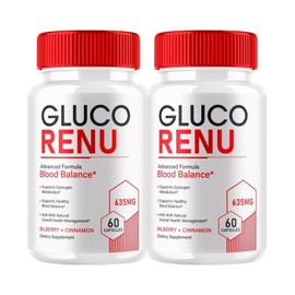 Gluco Renew 2-Pack Gluco Renu, Glyco Optimizer Blood Balance GlucoRenu Pills - 120 Capsules