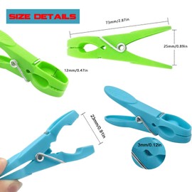 MUFEKUM Clothes Pegs, Set of 50 Premium Plastic Clothes Pegs for Washing Lines, Windproof Washing Pegs, Colourful Strong Grip Clothes Pegs for Towel, Clothes, Socks (Black/White)