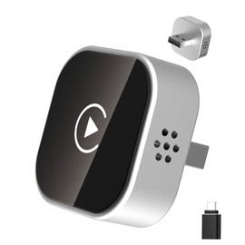 CarPlay Wireless Adapter, Compatible with CarPlay + Android Car, Plug and Play, Mini Stable Wireless CarPlay Adapter, Compatible with Apple iOS 10+ and Vehicles Produced After 2016 with Wired CarPlay.
