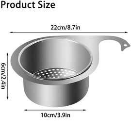 Stainless Steel Swan Sink Strainer Basket, Kitchen Sink Corner Filter Strainer Multi-Functional Drain Basket Faucet Hanging Filter Basket Quick Drain Kitchen Tools Kitchen Sink Food Waste Filter