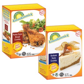 Kinnikinnick Crumb Variety Pack - Graham Style Crumbs and Panko Style Bread Crumbs - Gluten Free, Allergy Friendly Vegan Bread Crumbs - 2 Pack, 1 of Each