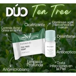 Tonico/sérum/jabón Tea Tree/control Acné/grasa/farmasi