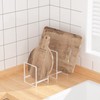 Hikinlichi 2 Pack Plate Holders Organizers Upright Cabinet Dish Drying