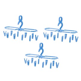 NK Products 2149 Laundry Hanger, Jeans & Small Items Dryer, Sky Blue, Set of 3