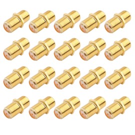 SAISN Coaxial Cable Connector F-Type RG6 Cable Extension Adapter (Pack of 20)