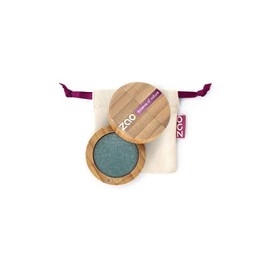 Zao Pearly 109 Turquoise Blaugrün Shimmering Eye Shadow – Pearl in a Refillable Bamboo Container Certified Bio/Ecocert/Cosmebio/Natural Cosmetics)
