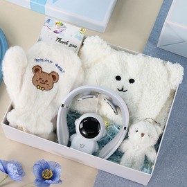 Practical & Creative Thermal Gift Set for Girls, Friends, Kids, Teachers - Perfect for Birthdays & Christmas Holidays Gift: Scarf + Gloves + Massager + Hot Pack + Accessory Hook 2ea