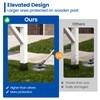 Muzata 4Pack Adjustable Fence Post Protector Range 3.5" to 6"
