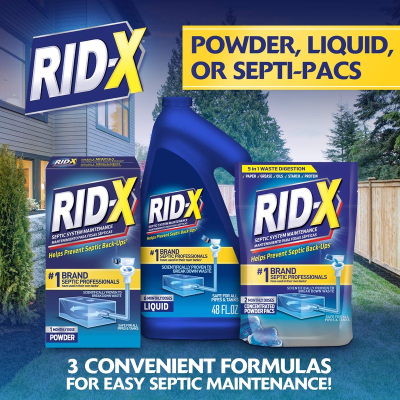 Rid-X Septic Treatment 3 Month Supply Powder, 29.4 Ounce