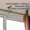 ZOCONE 4 Pieces Curtain Pole Ceiling Brackets Diameter 25-28 mm