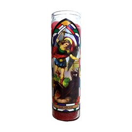 St. Michael (San Miguel) Devotional Red Candle
