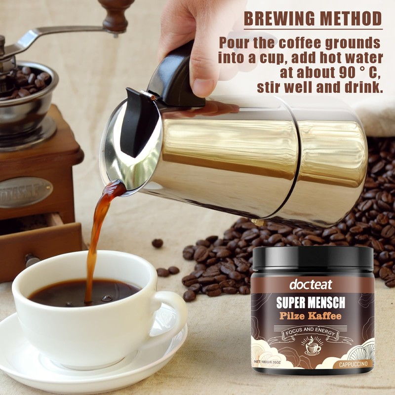 Mushroom Coffee, Instant Black Coffee, Organic Mushroom Coffee, Classic Instant