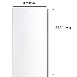 White Vertical Blinds Replacement Slats, for Doors and Windows. Easy Install Standard Replacement, 82.5” Long x 3.50" Wide (2)
