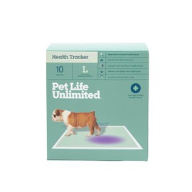 Pet Life Unlimited Health Tracker Large Puppy Pads, Pee Pads for Dogs, Dog Training Pads - pH Responsive Color-Track Technology Detects Common Health Issues - 22" x 22" - 10 Count (L)
