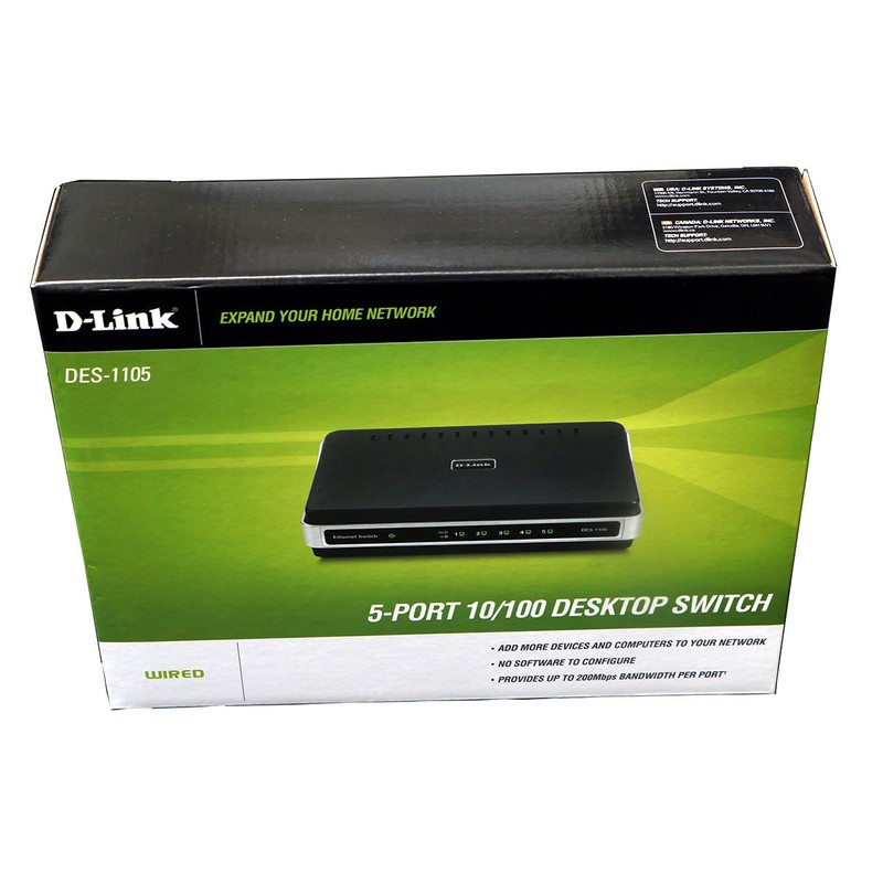 D-Link DES-1105 5-Port 10/100 Desktop Switch