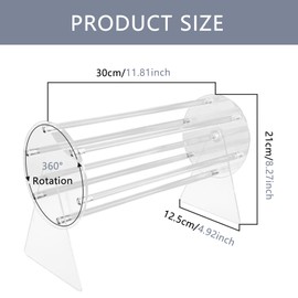 Janety Klauenclip Organizer, 360 Grad Drehbar Haarspangenhalter, Acryl Stirnband Organizer organizer, haarspangen organizer mädchen für Mädchen und Damen