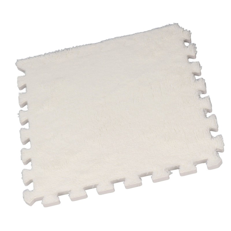 10pcs Plush Foam Floor Mat Thickened Cuttable Interlocking Carpet Tiles
