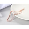 Women's Bracelet, Popular, Pink Gold, Stainless Steel Chain, Hypoallergenic, Silver,