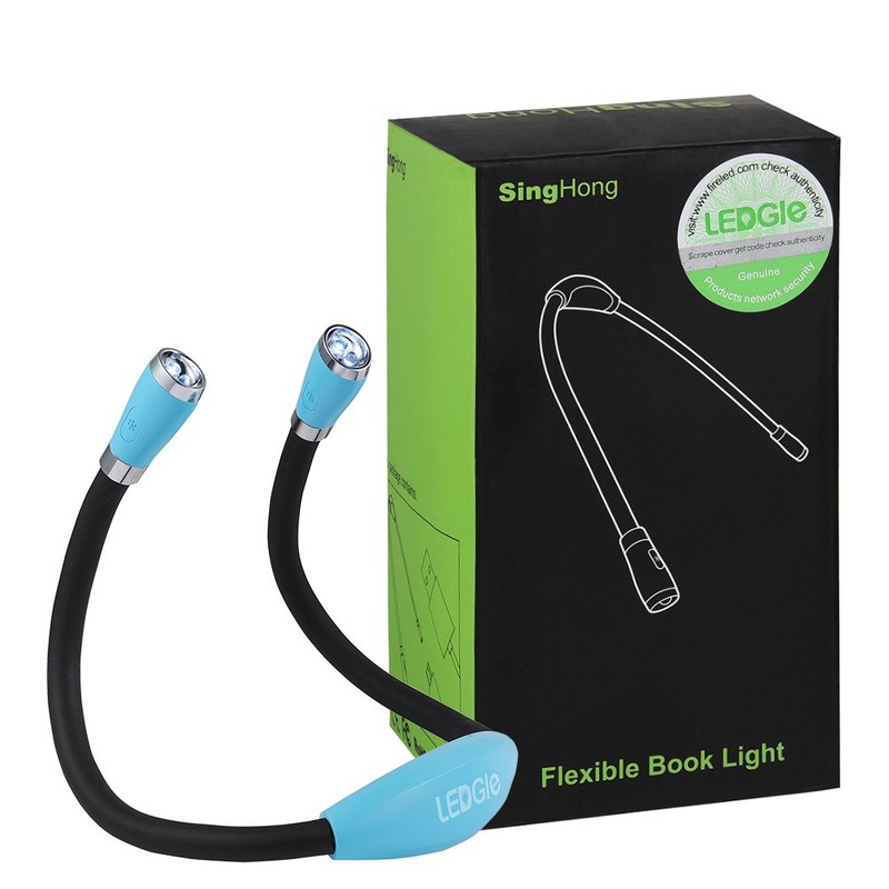 LEDGLE Neck Reading Light Rechargeable Neck Flashlights for Knitting, 4