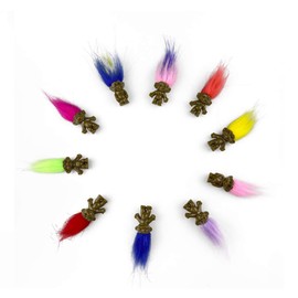 10Pack Black PVC Vintage Troll Dolls,Mini Dolls Chromatic Adorable for Collections, School Project, Arts and Crafts, Party Favors -Exclusive Limited Edition Customization