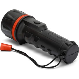 Velamp IRUB2LED TasChenlampe aus Gummi mit LED, 2 Batterien D