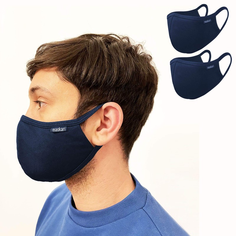 Navy Blue Reusable Face Mask | Face Masks Washable UK