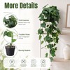 Juinte 3 Pcs Fake Hanging Plant with Pot Faux Pothos