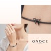 GNOCE Lazy Black Cat Charm Bead 925 Sterling Silver Jewellery