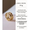 Positiva Jewelry Criss Cross Ring Women - Waterproof Gold Plated