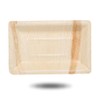 ECO Leaf 25 Disposable Palm Leaf Serving Platters, Small Rectangle