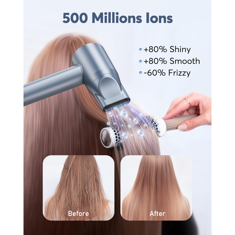 Hair Dryer - Bopcal Ionic Blow Dryer with Concentrator for